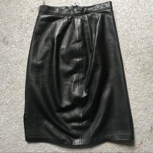 Faux Leather Zip Skirt